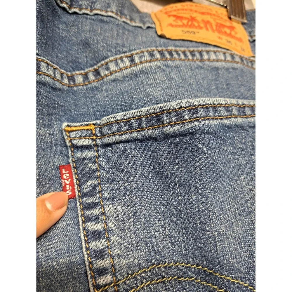 Levis‎ Strauss Mens Straigh Leg Western Blue Jeans Rodeo Ranchero Size 36 X 34L